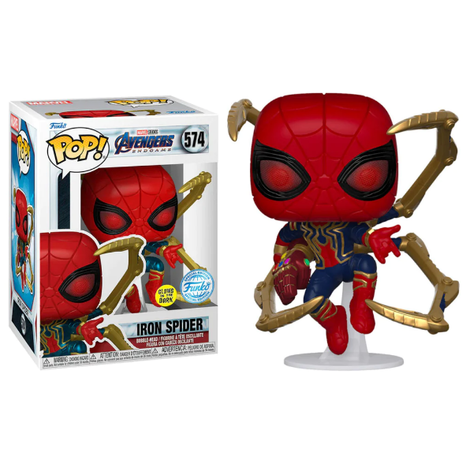 Funko Pop! Marvel: Avengers Endgame – Iron Spider (with Gauntlet) (Glows in the Dark) (Special Edition) #574 Bobble-Head Vinyl Figure