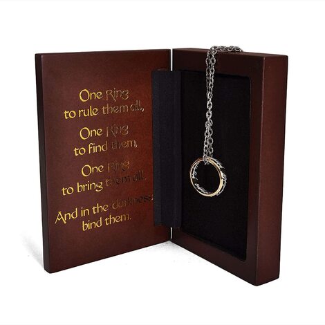 Lord of the Rings The One Ring Gold Plated Sterling Silver Necklace – NN9269