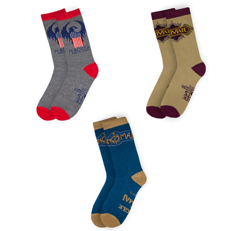 Harry Potter Fantastic Beasts Socks 3-Pack MACUSA ( blue,grey,brown) - CR1609