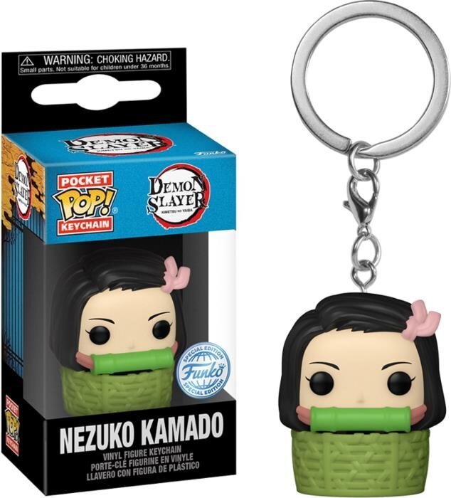 Funko Pocket POP! Demon Slayer: Kimetsu no Yaiba - Nezuko Kamado in Basket Keychain Figure (Exclusive)