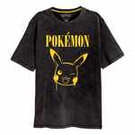 Pokemon – Graffiti Pikachu Acid Wash T-Shirt - POK02190TSB