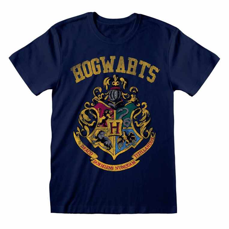 Harry Potter -Hogwarts Faded Crest T-Shirt - HAR03352TSC