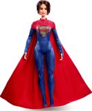 Barbie Doll Supergirl from The Flash Movie Wearing Red and Blue Suit with Cape - HKG13