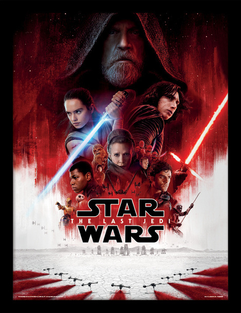 Star Wars The Last Jedi (One Sheet) Wooden Framed 30 x 40cm Print - FP12169P