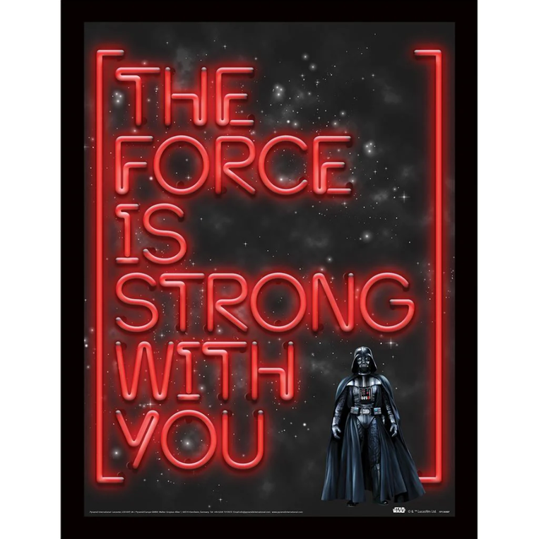 Star Wars (Force Neon) Wooden Framed Print (30x40) - FP13698P