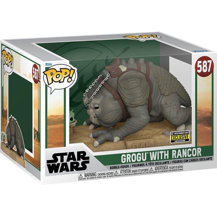 Funko POP! Star Wars: Book of Boba Fett - Grogu with Rancor #587 Jumbosized Figure (Exclusive)