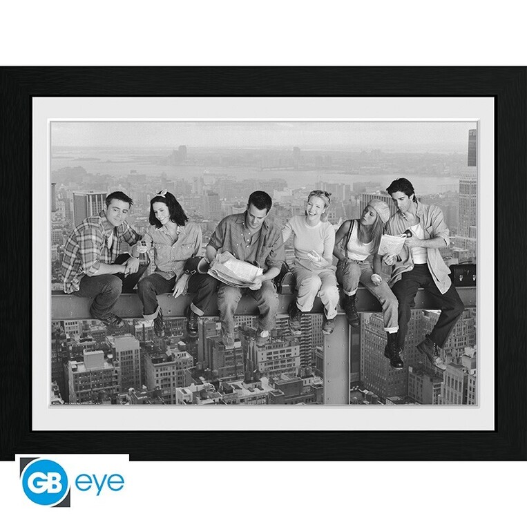 Friends - Wooden Framed Print "On Girder" (30x40) - PFC3027