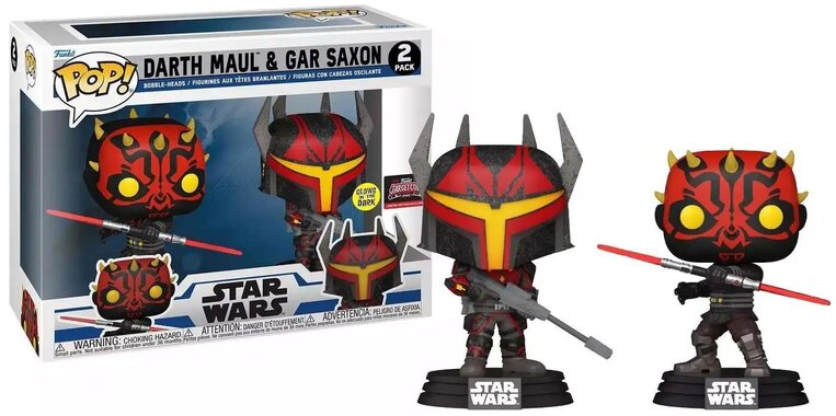 Funko POP! Star Wars - Darth Maul & Gar Saxon (GITD) 2-Pack (Exclusive) Figures