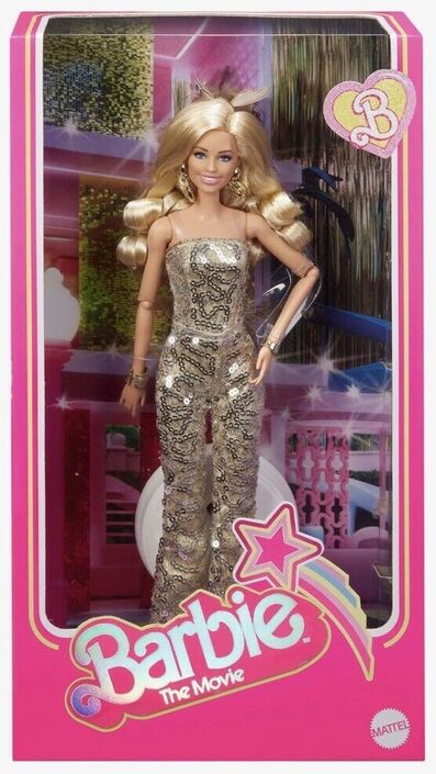 Barbie The Movie Κούκλα Margot Robbie Gold Disco Jumpsuit - HPJ99