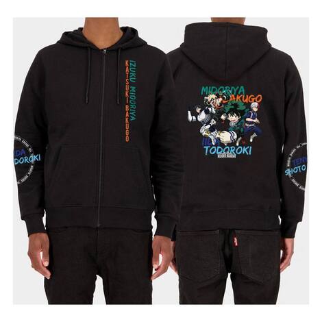 My Hero Academia Hooded Black Sweater Izuku Midoriya - HD370133MHA