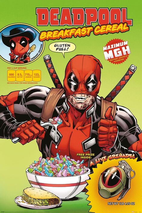 Marvel DeadPool Poster Pack Cereal 61 x 91 cm - PP34781