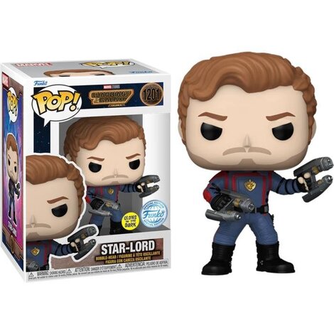 Funko POP! Marvel: Guardians of the Galaxy - Star-Lord (GITD) #1201 (Exclusive) Figure