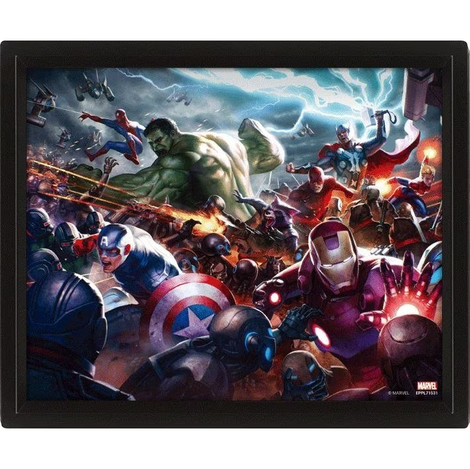 Marvel: Future Fight Heroes Assault 3D Lenticular Poster (Framed) 26 x 4cm - EPPL71531