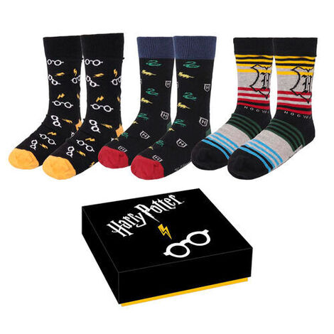 Harry Potter Socks 3-Pack Crests (EU 40 to 46) - CRD2200006892