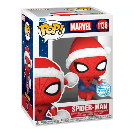 Funko POP! Marvel - Spider-Man in Santa Hat #1136 (Exclusive) Figure