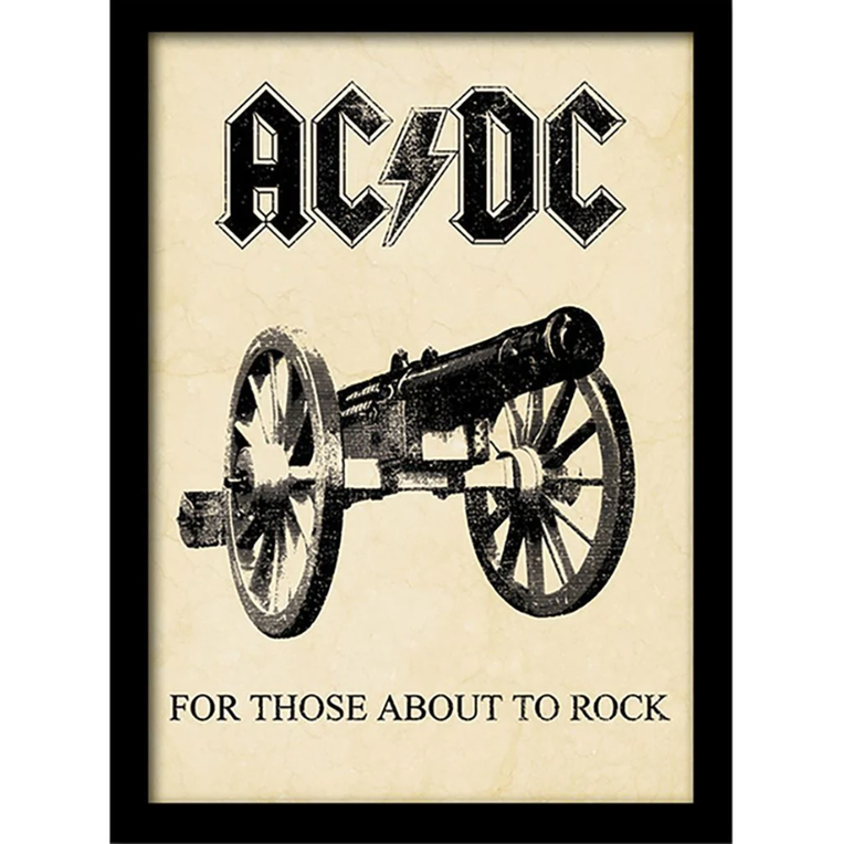 AC/DC (For Those About to Rock) Wooden Framed Print (30x40) - FP10320P