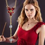 Harry Potter Hermiones Red Crystal Sterling Silver Necklace Replica - NN7900