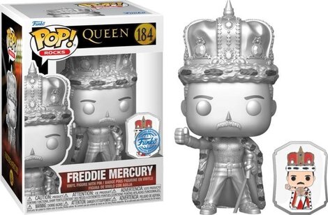 Funko POP! Rocks - Freddie Mercury with Pin #184 (Exclusive) Figure