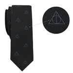 Harry Potter Tie & Metal Pin Deluxe Box Deatlhy Hallows Black - CR1115